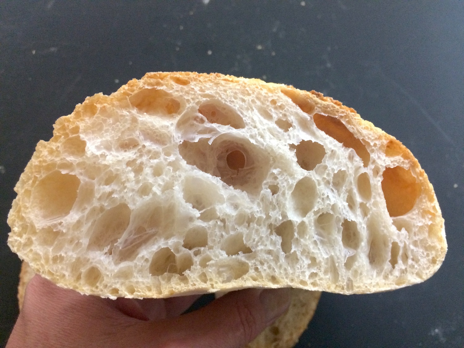 Хлеб пулиш рецепт. Чиабатта зерновая. Пористый хлеб. Хлеб с дырочками. Хлеб с дыркой.